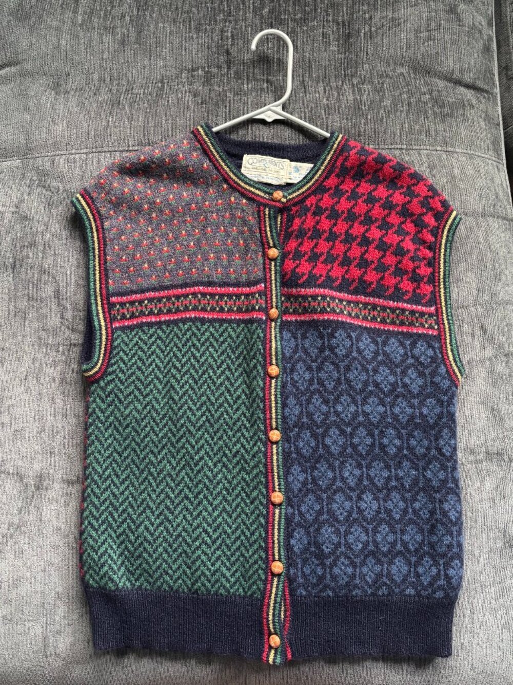Vintage 1987 Wool Vest - Components by Susan Bristol